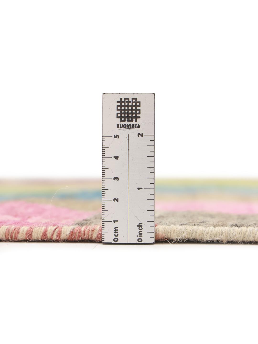 Hand-knotted multicolored Afghan runner with a vibrant patchwork pattern