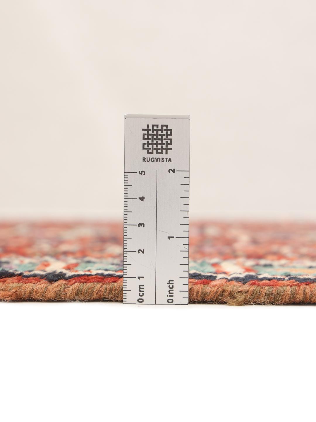 Handgeknüpfter afghanischer Läufer in Dunkelrot und Dunkelblau mit geometrischen Motiven