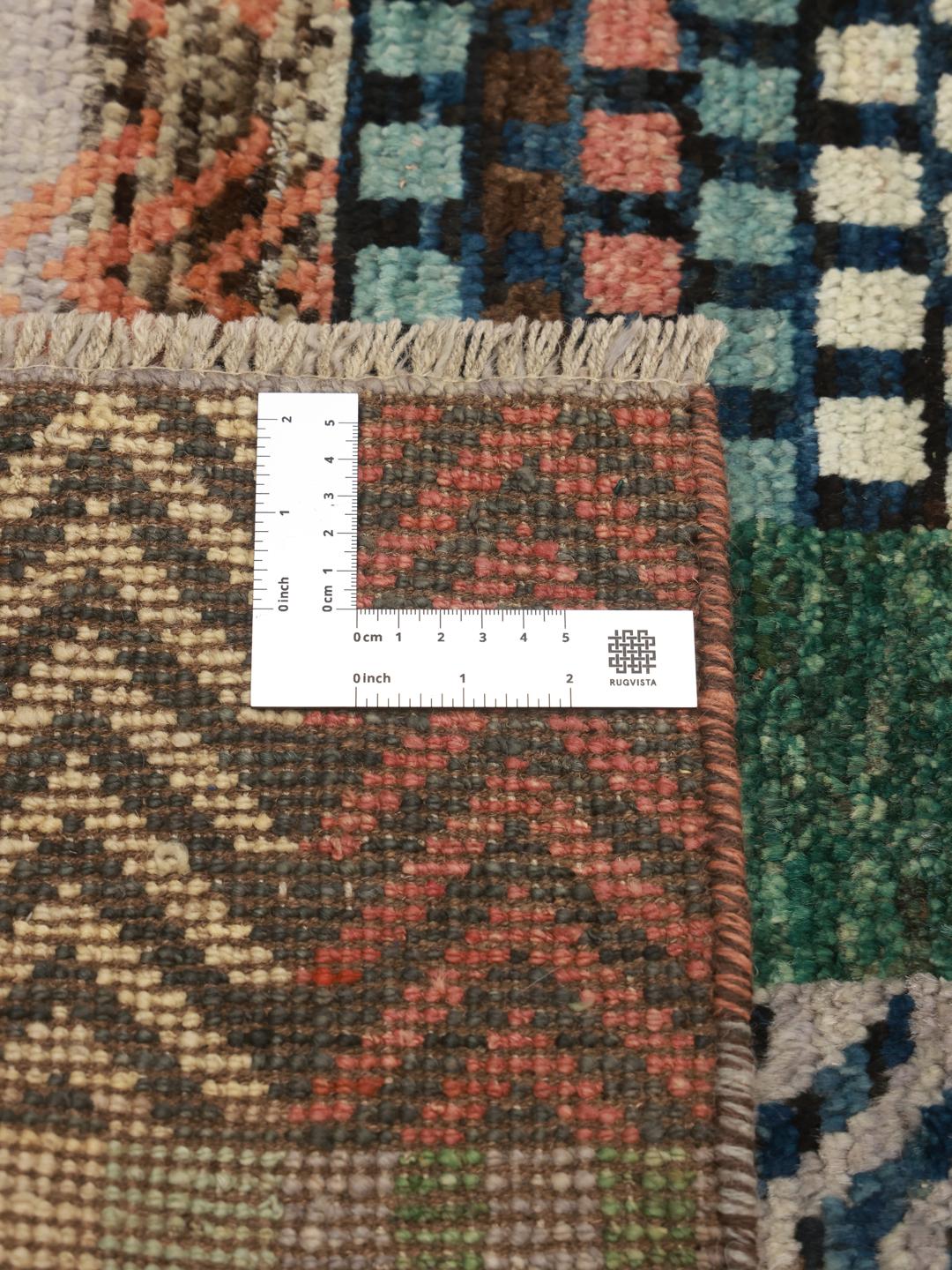Handgemaakte Berber Colourful wollen loper uit het Midden-Oosten in veelkleurige tinten
