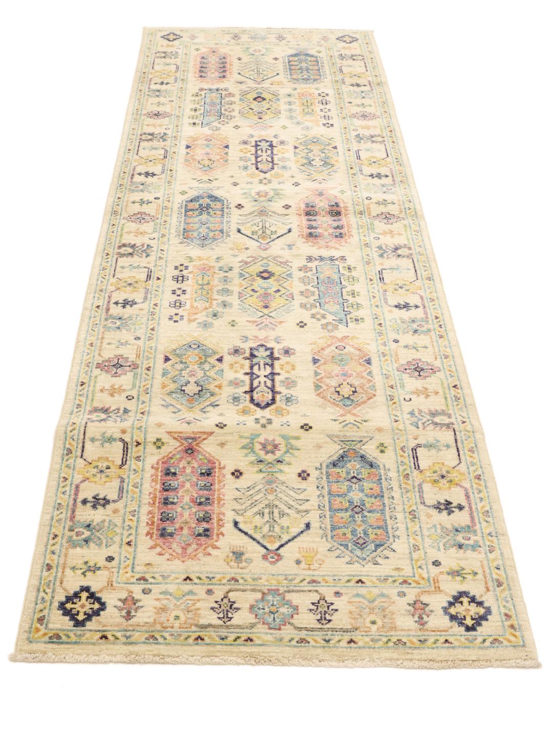 Kazak loper uit Afghanistan in beige