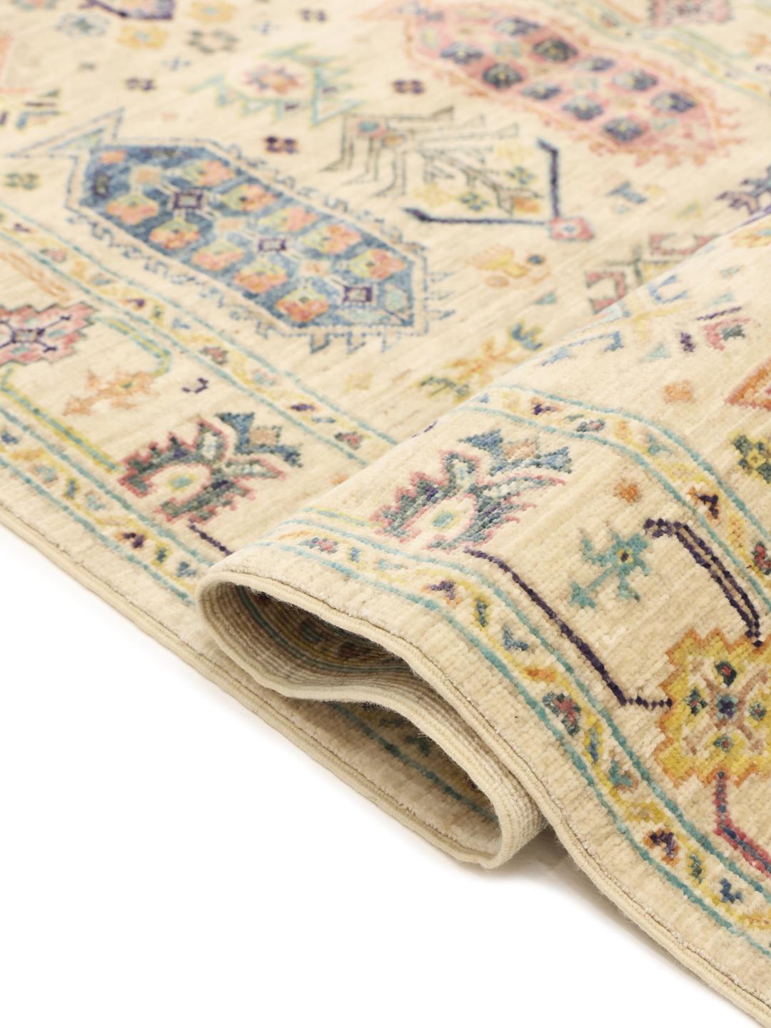Kazak loper uit Afghanistan in beige
