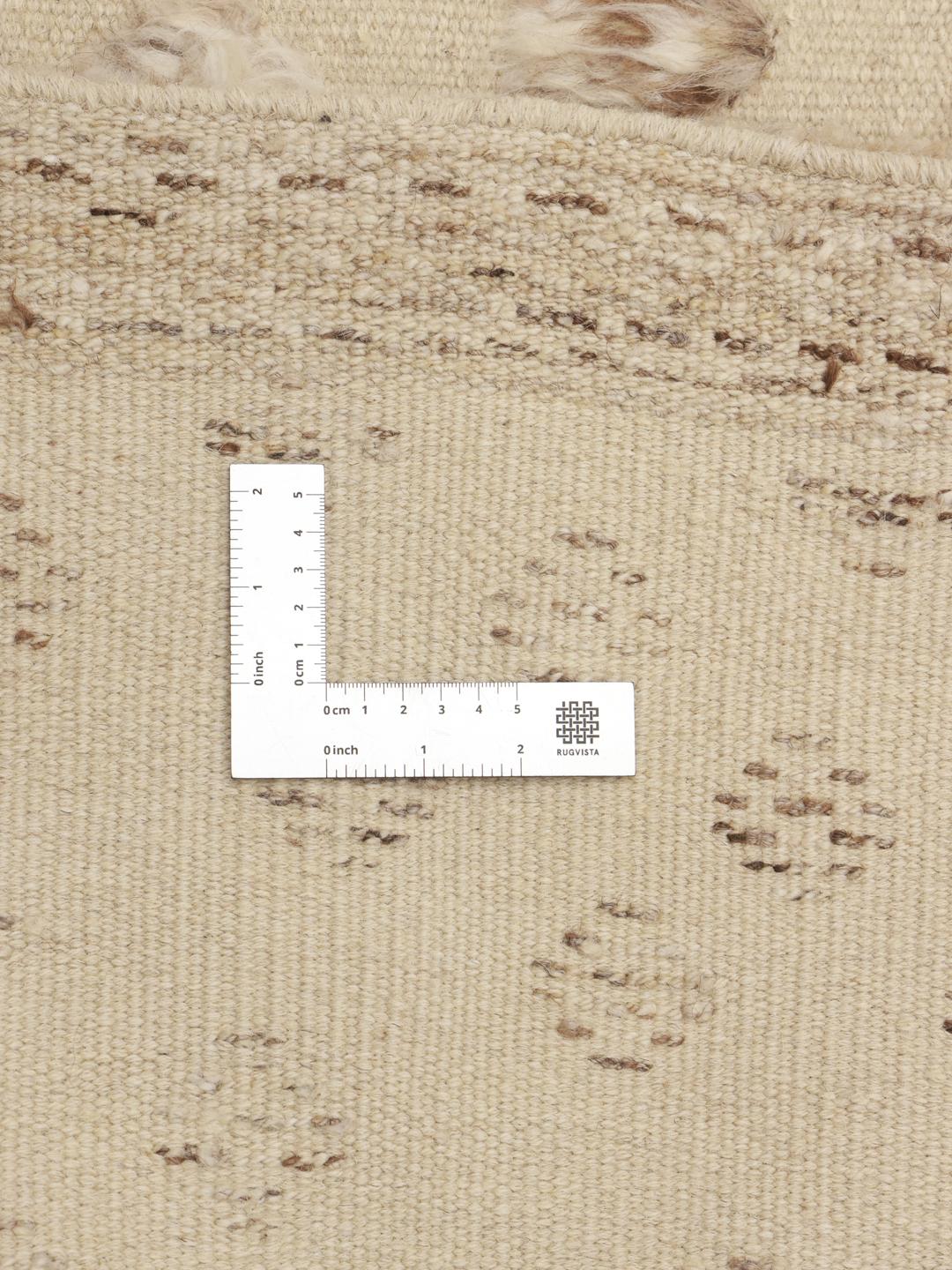 Hand-knotted Berber Style rug from the Middle East in a neutral beige tone
