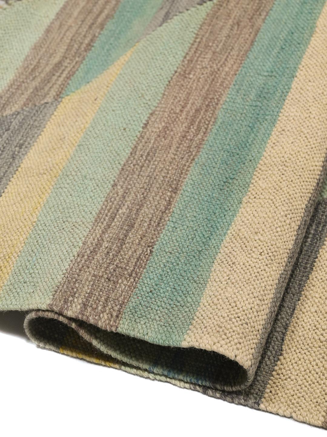 Hand-woven Kelim Modern rug from Afghanistan in beige and multicolor