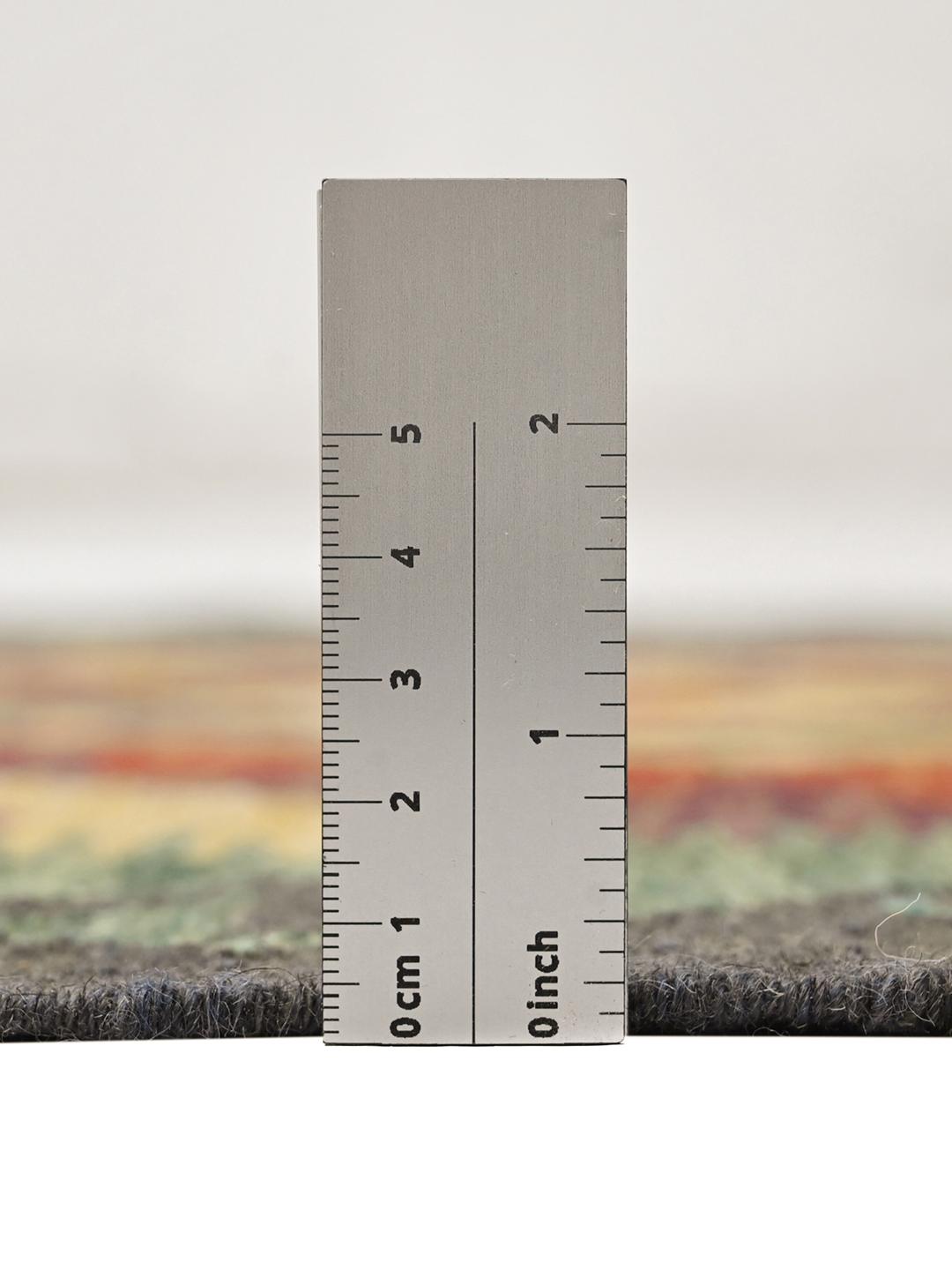 Hand-woven Kelim Afghan Old Style runner in multicolor wool