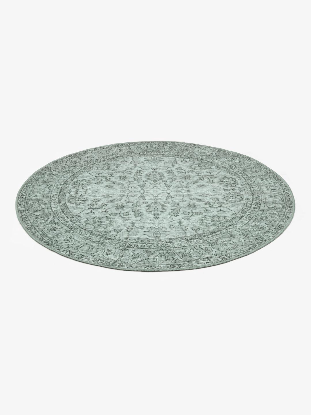 rond groen vloerkleed