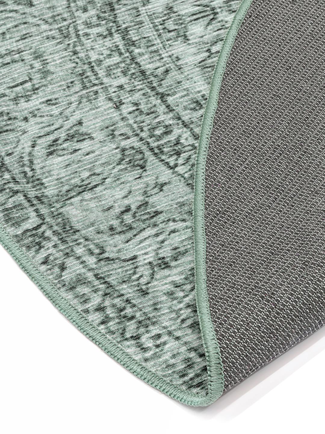 rond groen vloerkleed