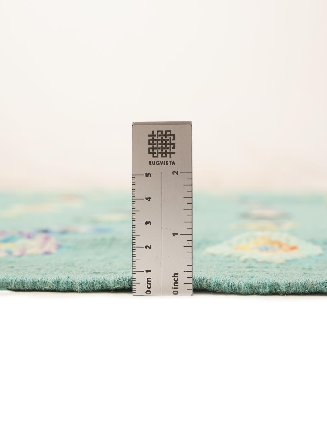 Handgeweven Afghaans Kelim Nimbaft vloerkleed in teal
