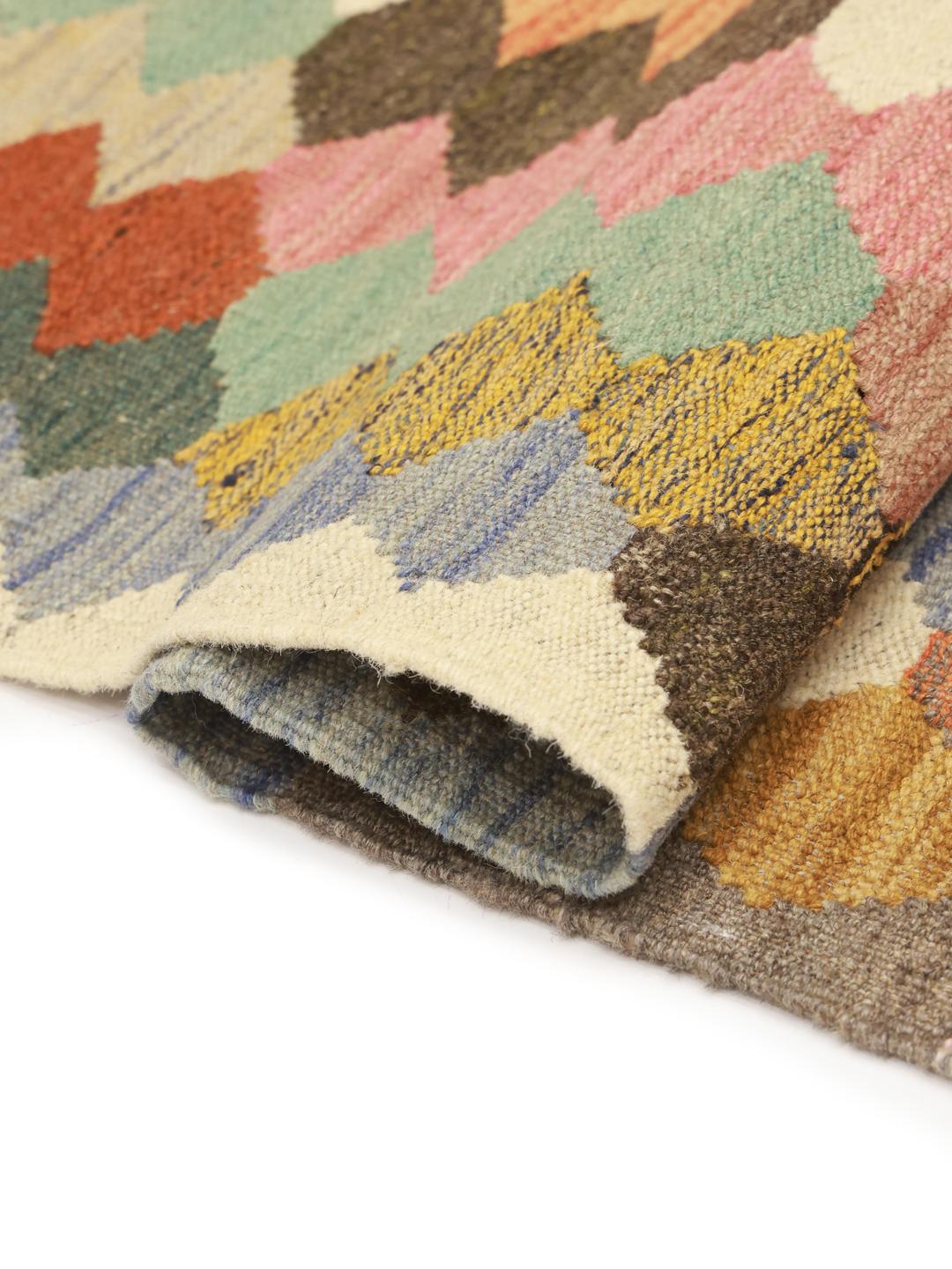 Handmade runner rug from Afghanistan in multicolor