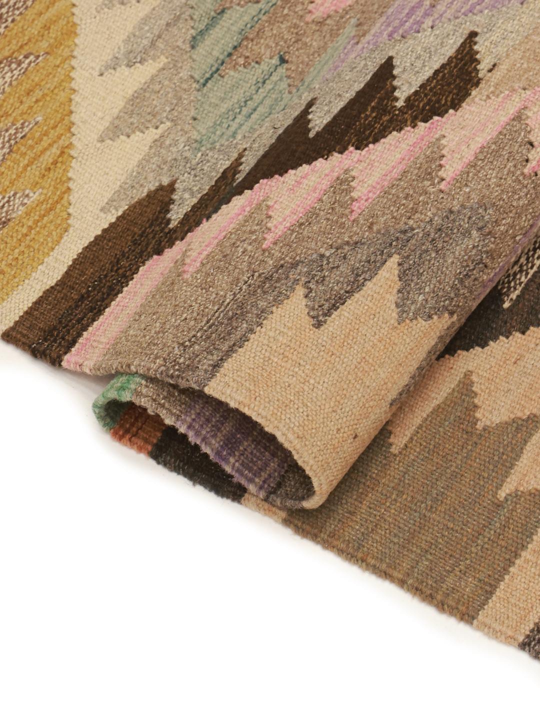 Handgemaakte loper uit Afghanistan in multicolor