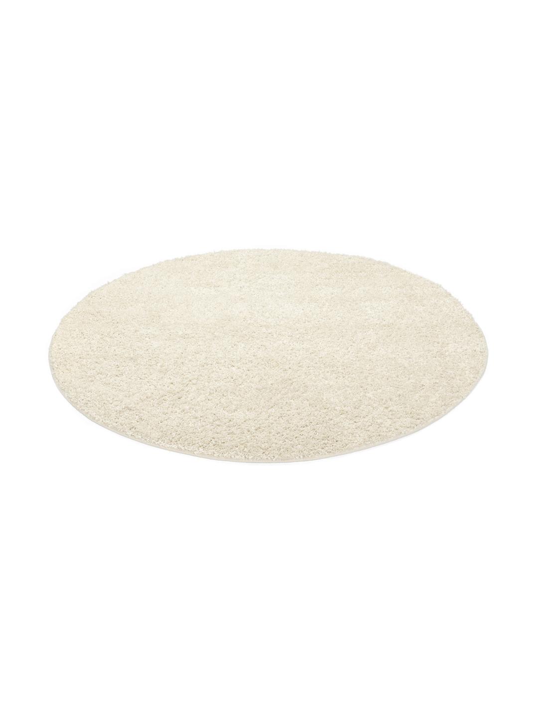 Tapis rond blanc à la texture douce