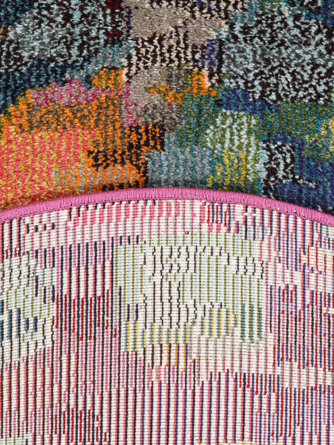 Rond multicolour tapijt