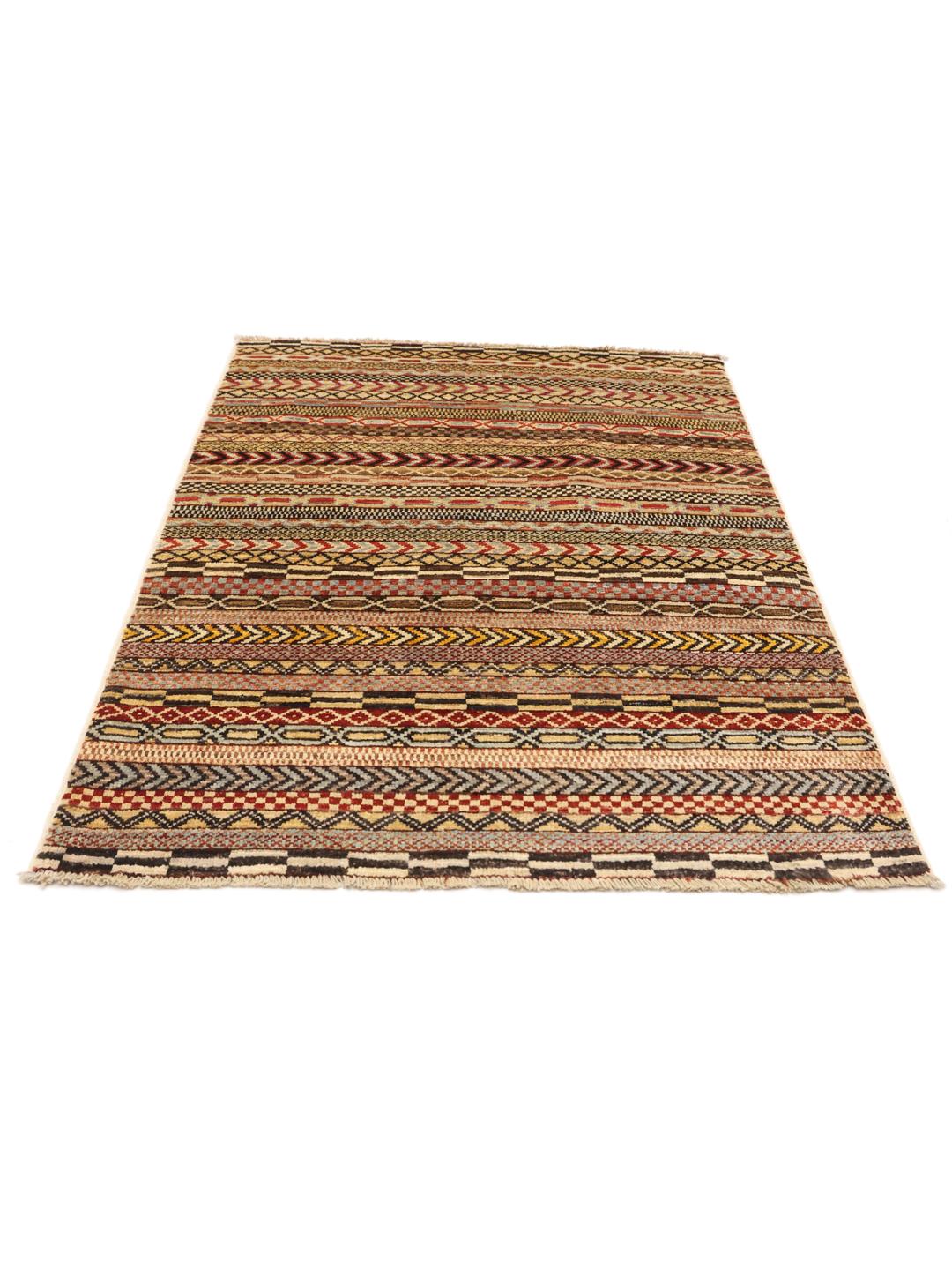 Tappeto Gabbeh Modern dall'Afghanistan in multicolore