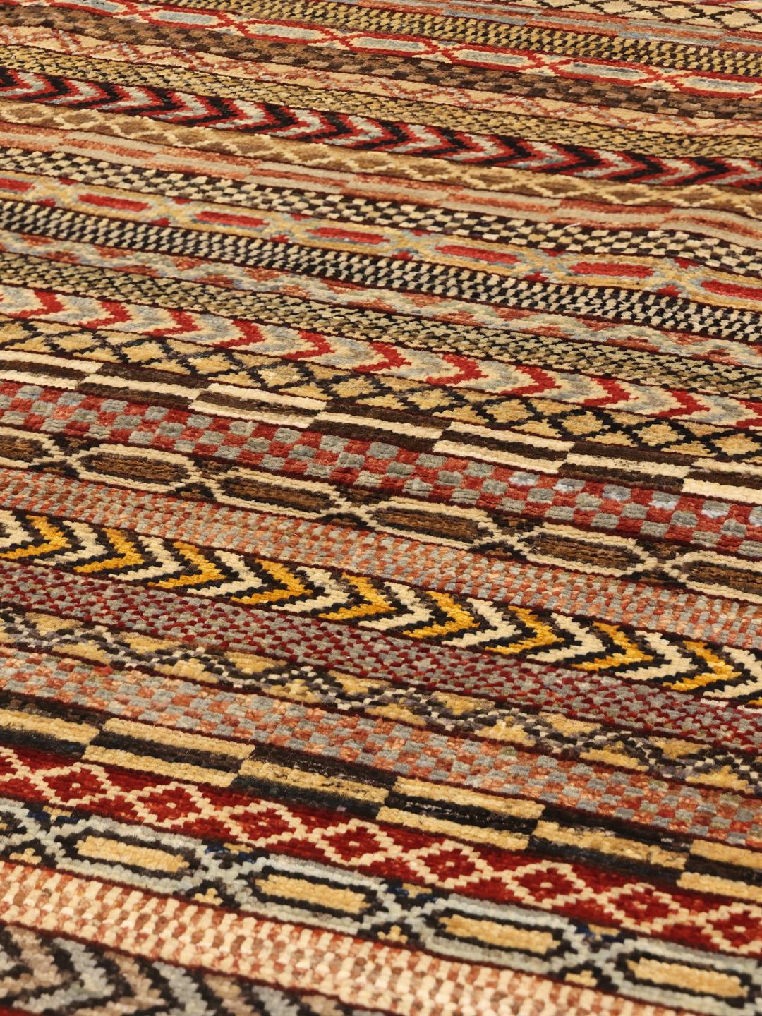 Tappeto Gabbeh Modern dall'Afghanistan in multicolore