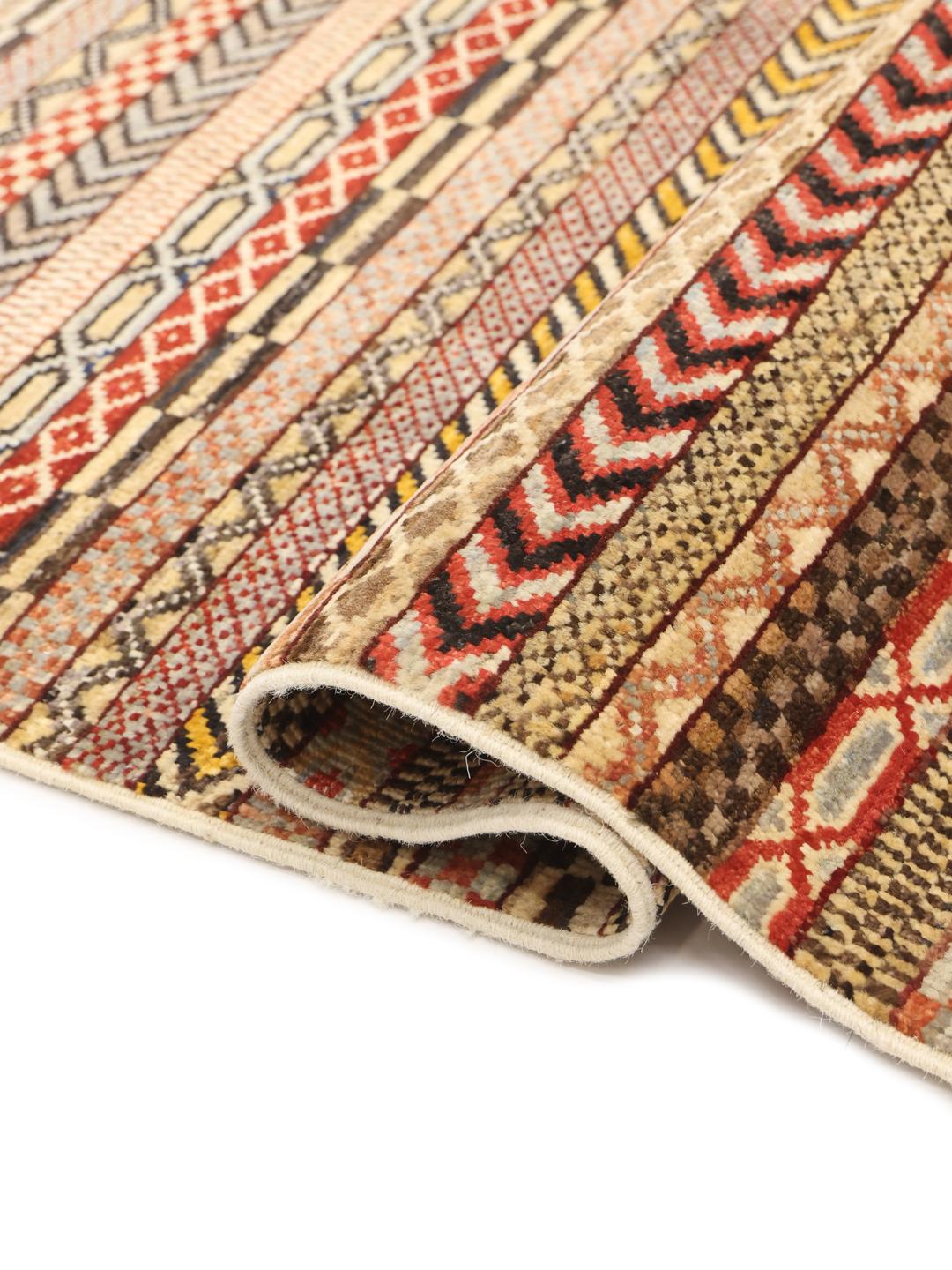Tappeto Gabbeh Modern dall'Afghanistan in multicolore