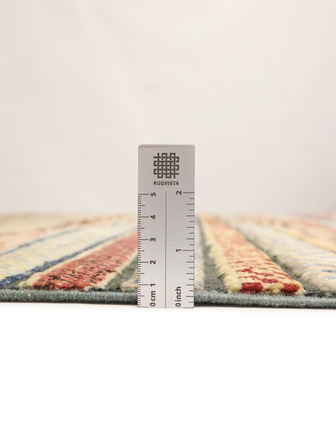 Handgemaakt Gabbeh Modern tapijt uit Afghanistan in meerkleurig design