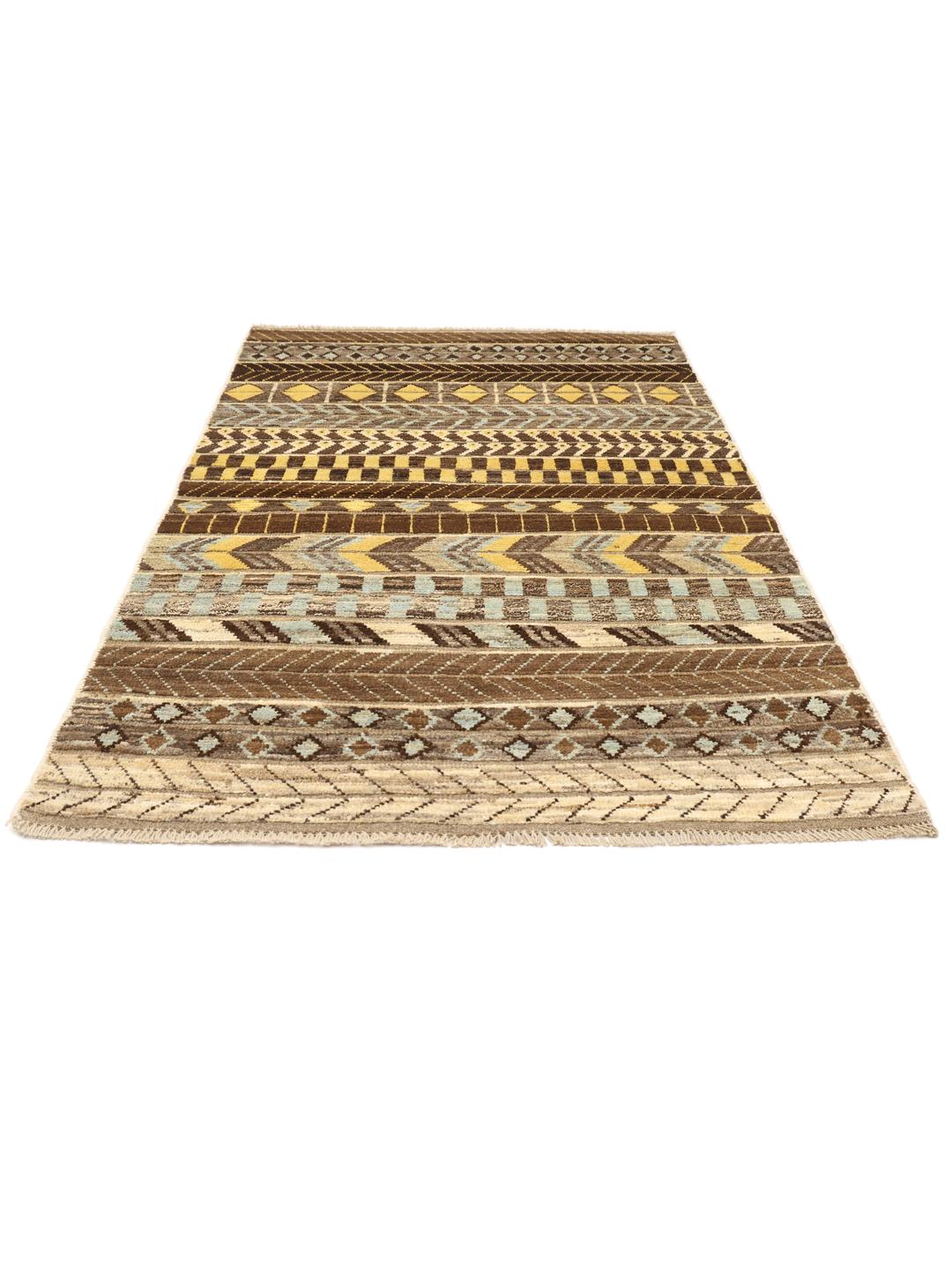 Afghansk Gabbeh Modern brunt tæppe