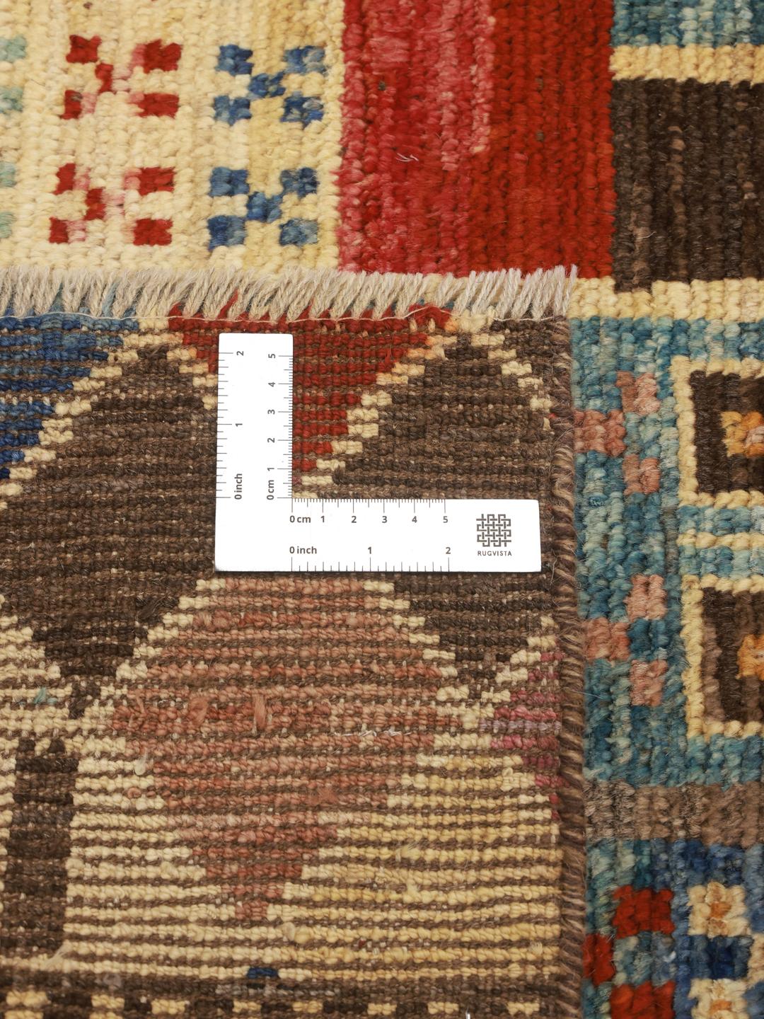 Handmade Afghan rug in multicolour
