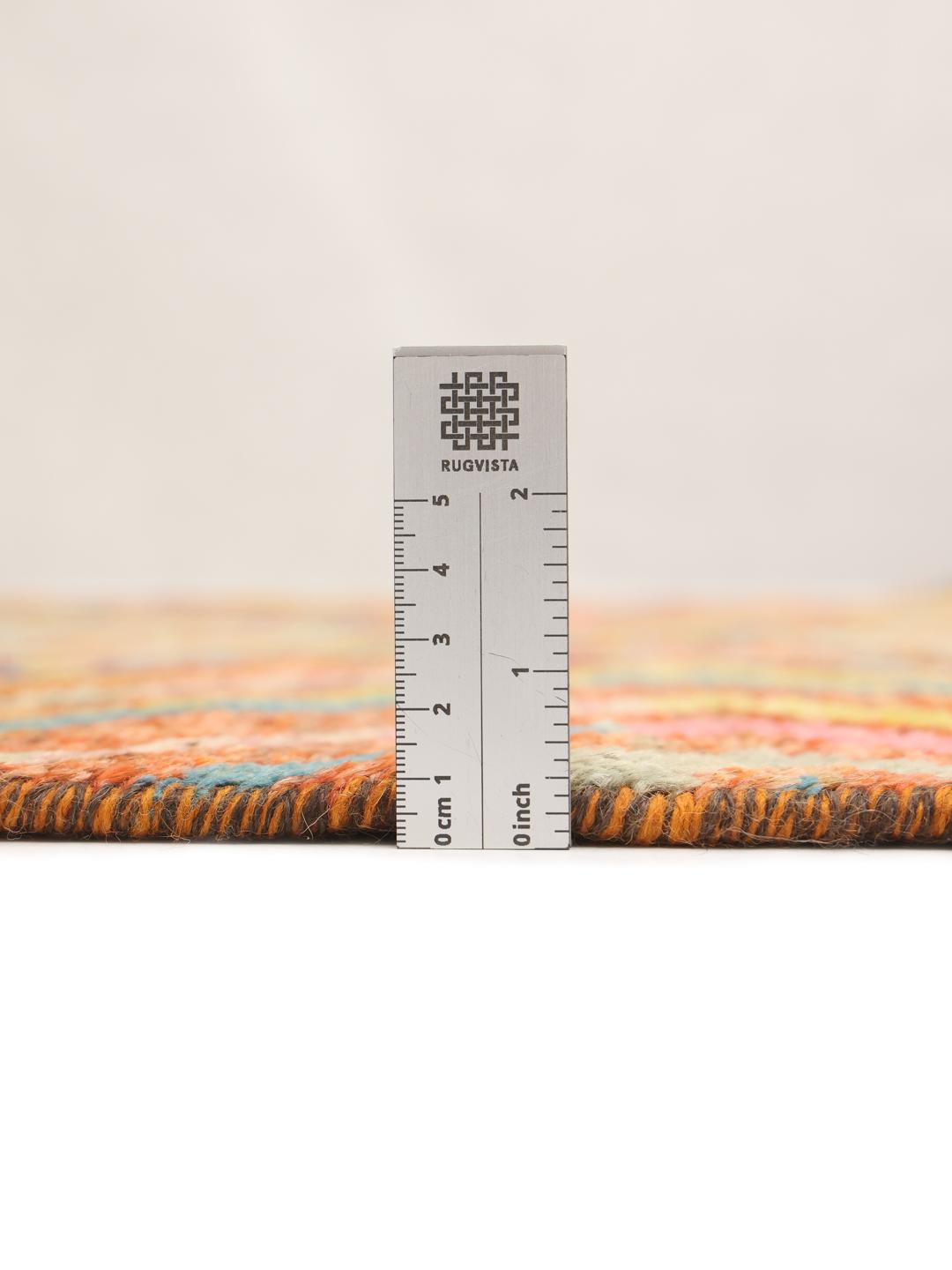 Handmade Berber Colourful rug from Afghanistan in multicolour wool