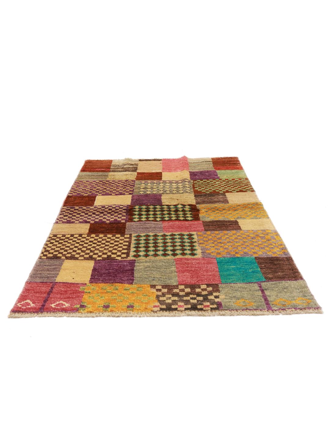 Handmade Berber Colourful rug from Afghanistan in multicolor