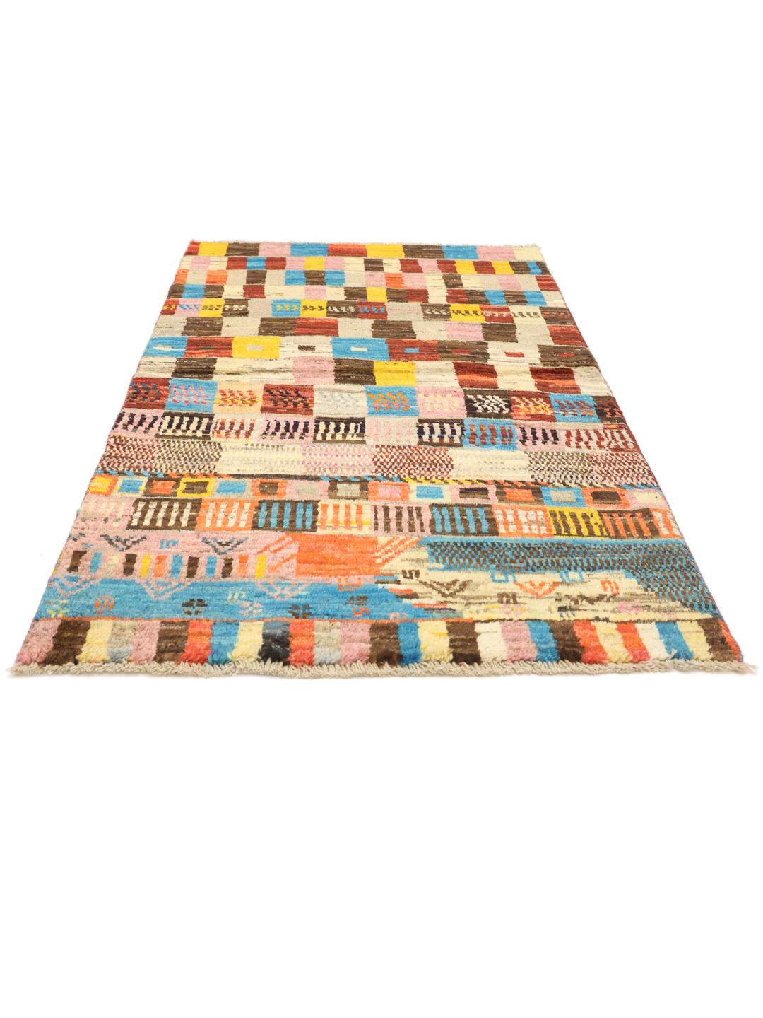Handmade multicolor rug from Afghanistan