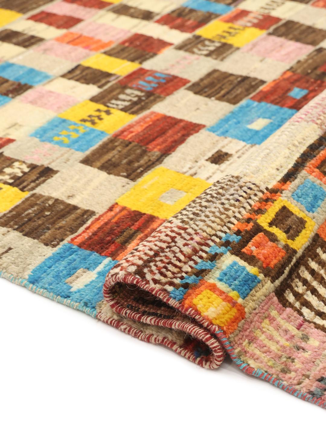 Handmade multicolor rug from Afghanistan