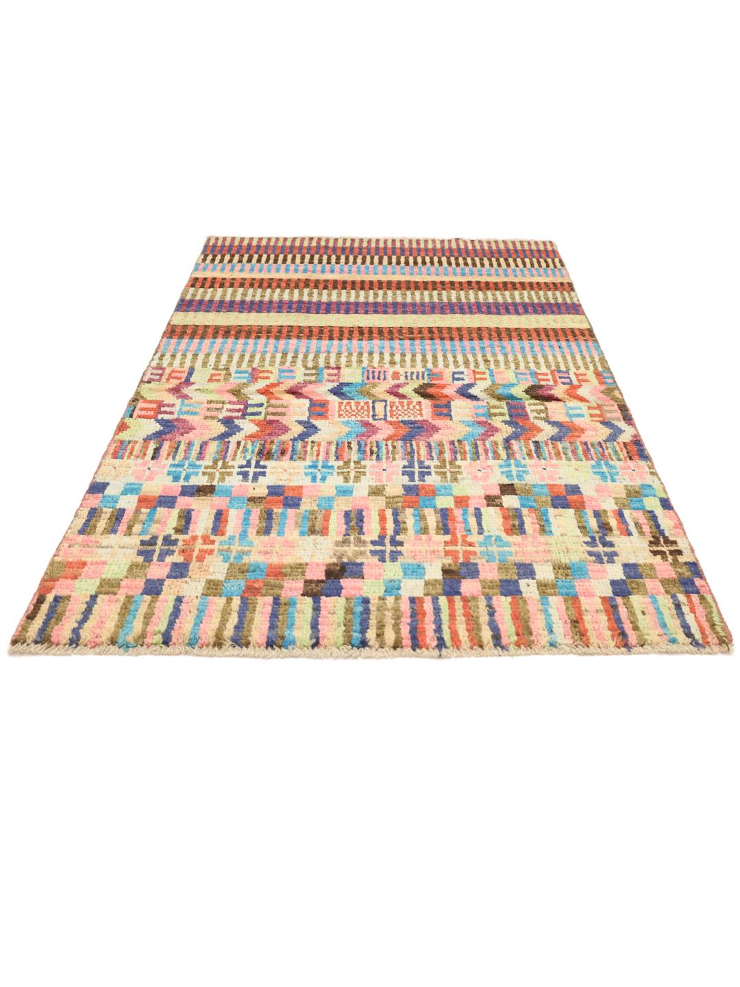 Handmade rug from Afghanistan in multicolor