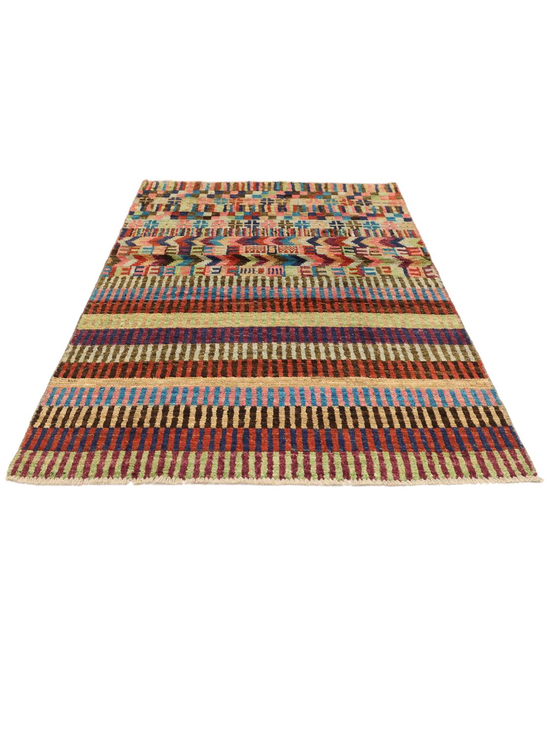 Handmade rug from Afghanistan in multicolor