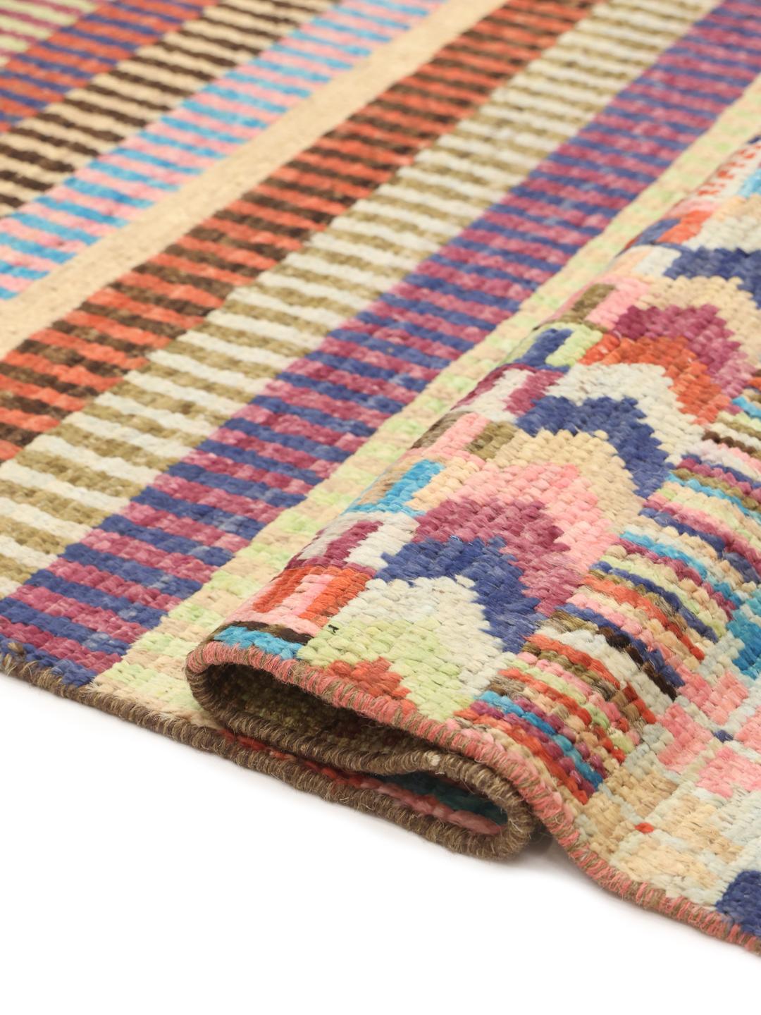 Handmade rug from Afghanistan in multicolor
