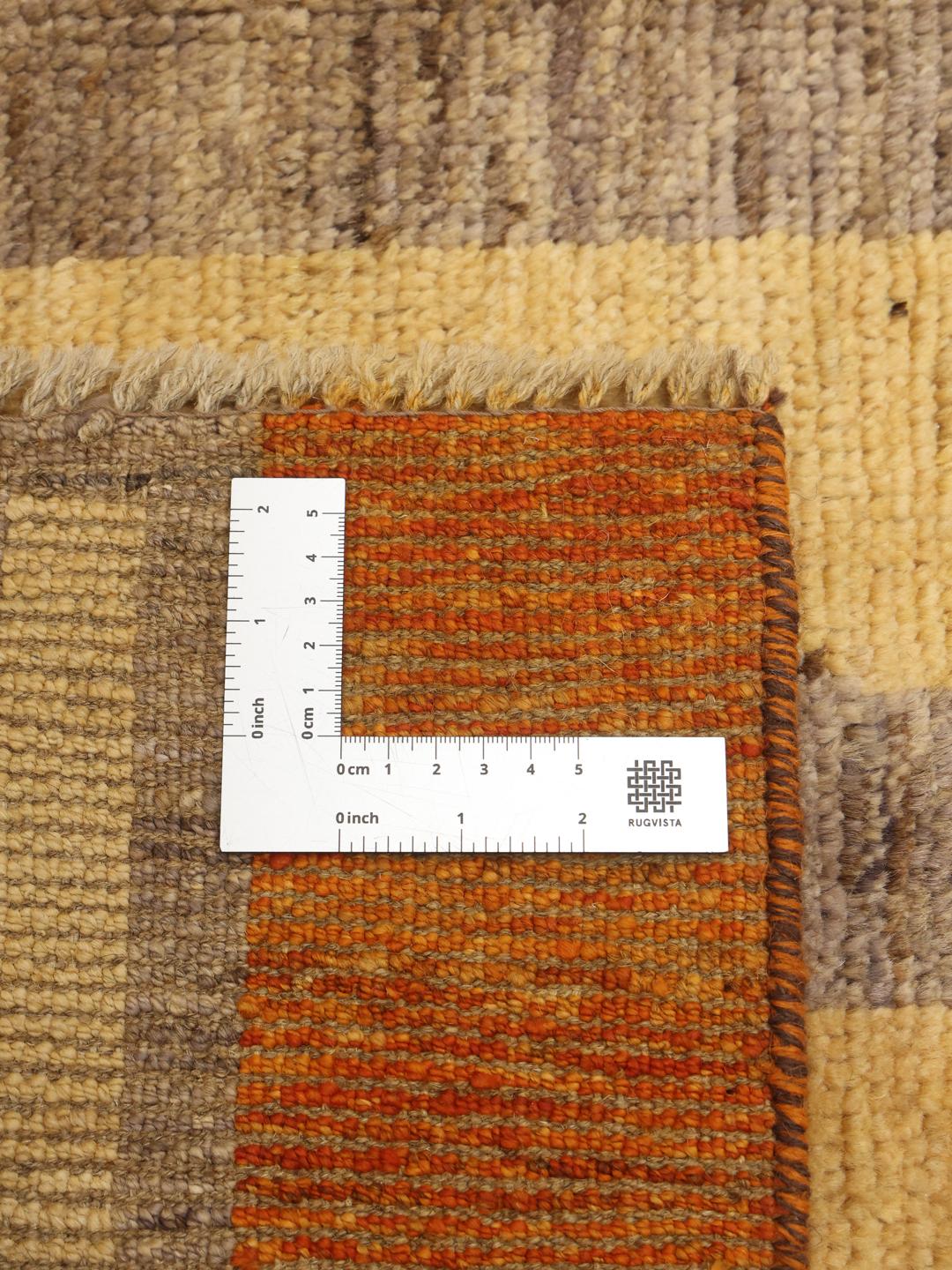 Afghansk håndlavet uldtæppe i orange