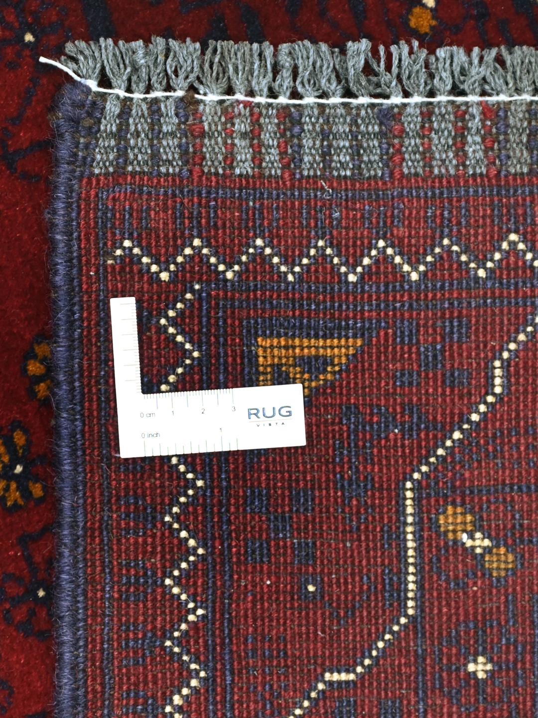 Tapis Kunduz d'Afghanistan en couleur rouge