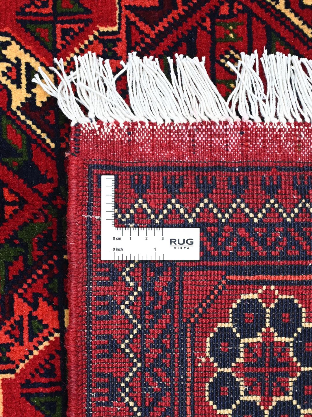 Håndlavet rødt tæppe fra Afghanistan