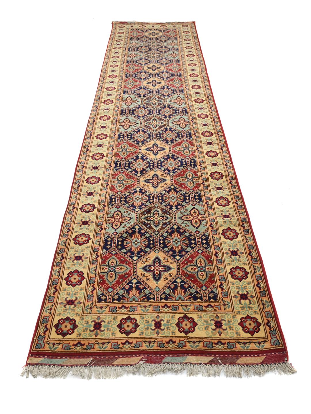 Handmade runner rug from the Middle East in multicolor