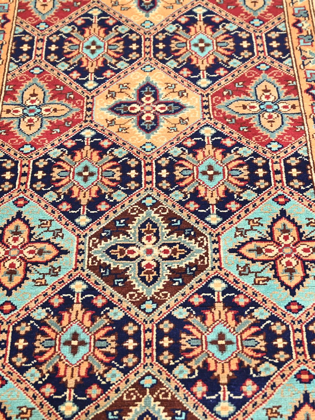 Handmade runner rug from the Middle East in multicolor