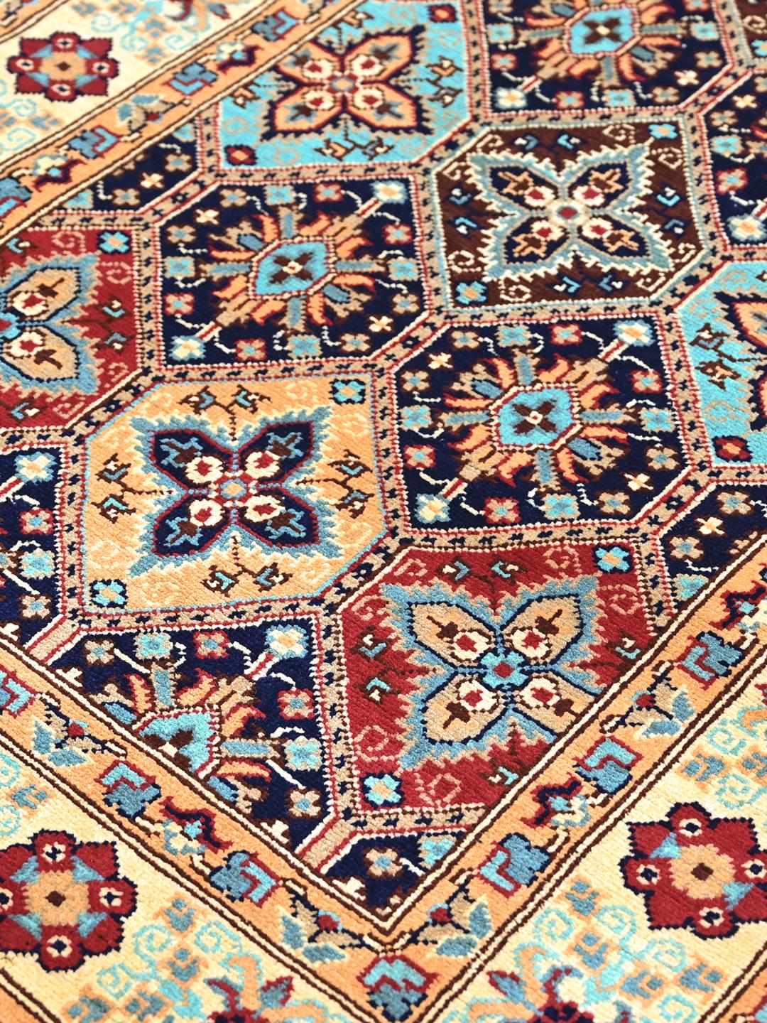 Handmade runner rug from the Middle East in multicolor
