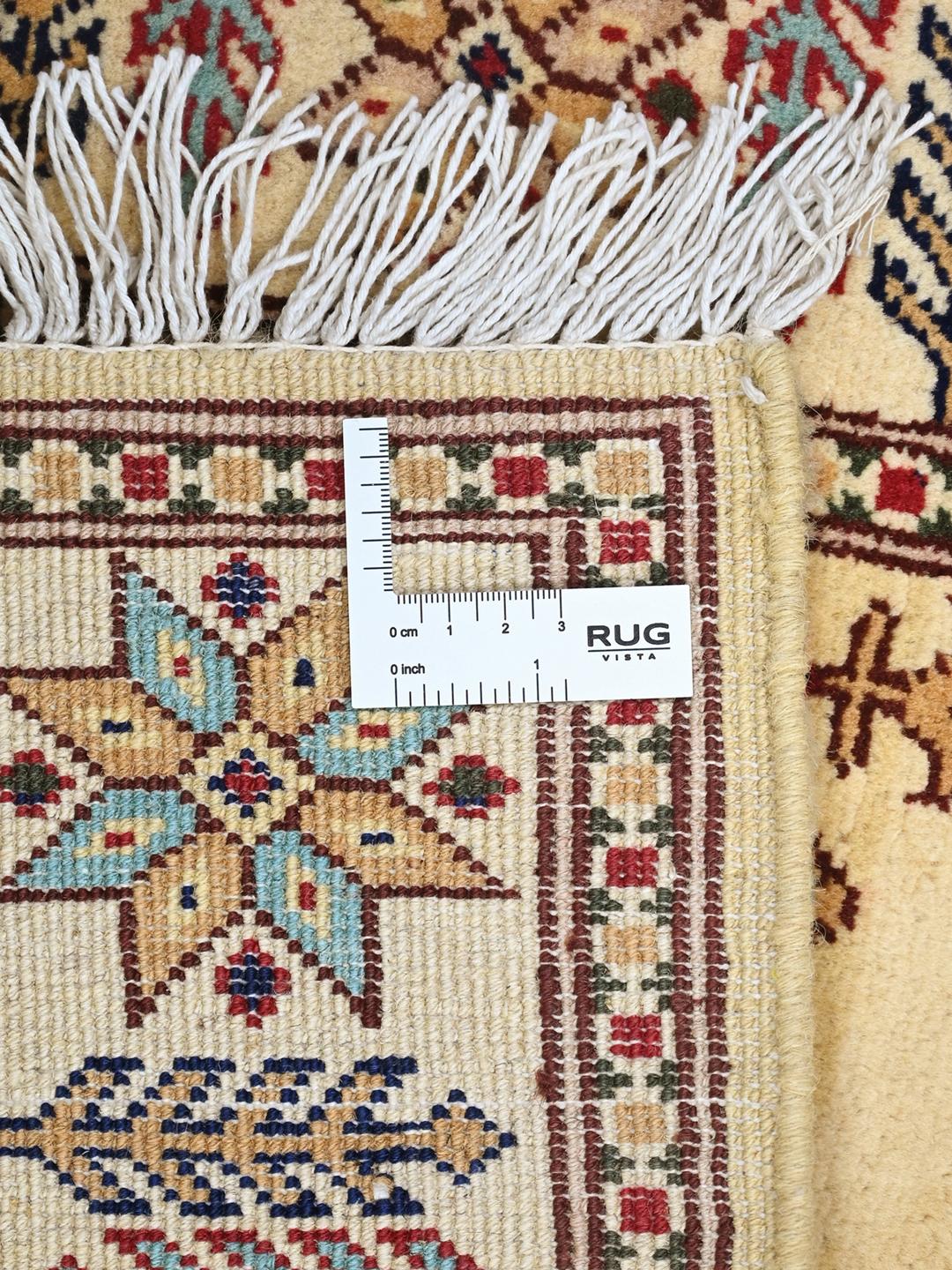 Håndlavet afghansk Kunduz løbertæppe i beige