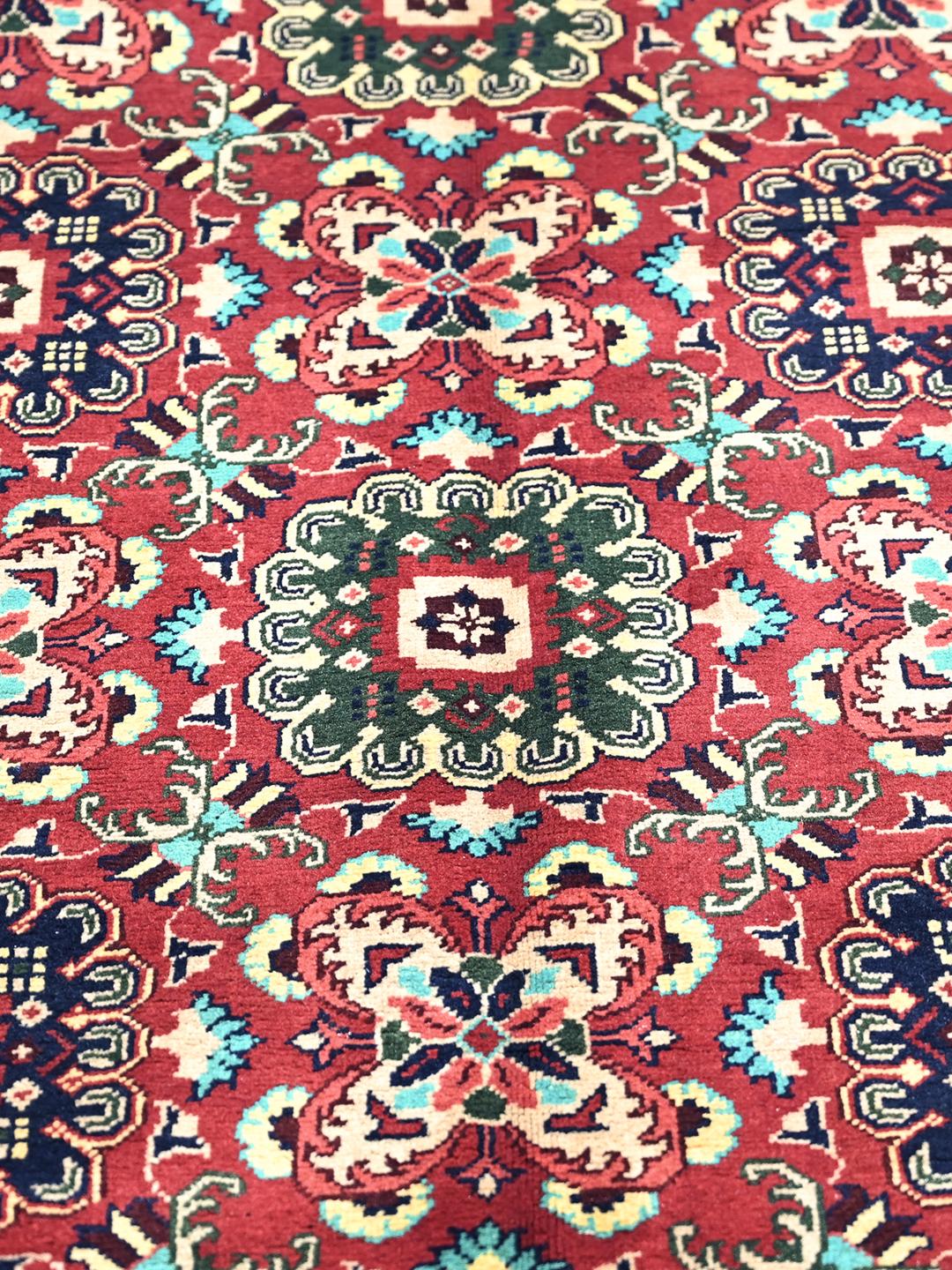 Kunduz rug from Afghanistan in red