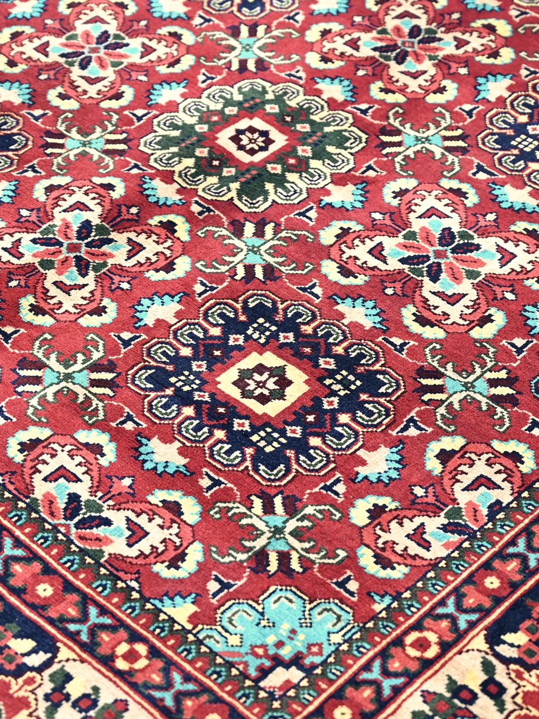 Kunduz rug from Afghanistan in red