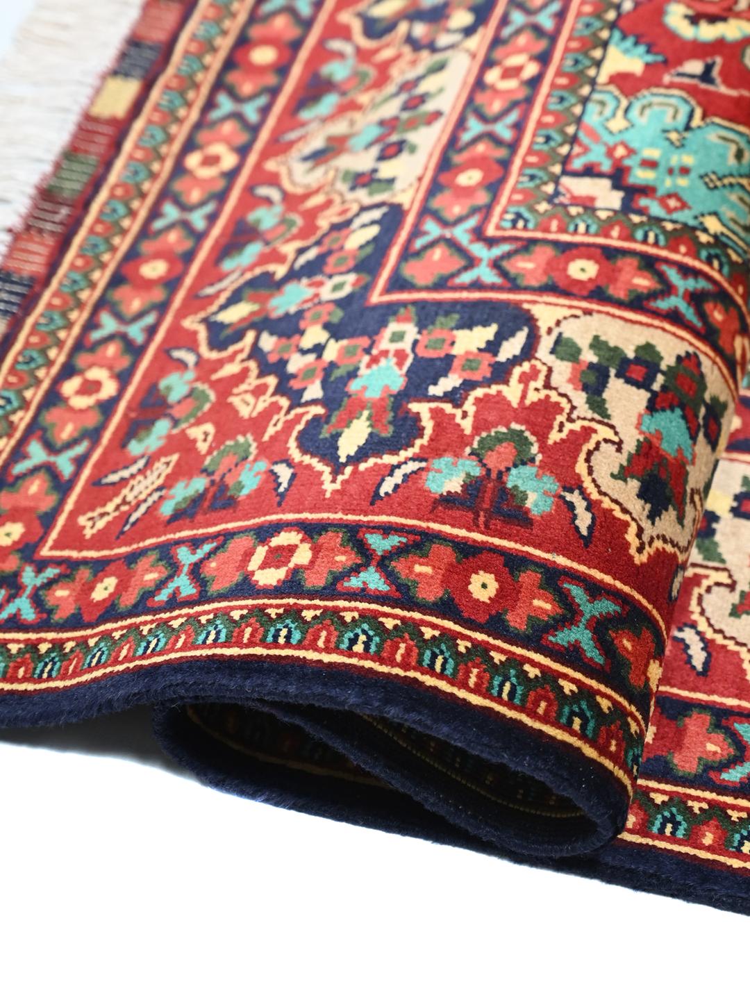 Kunduz rug from Afghanistan in red