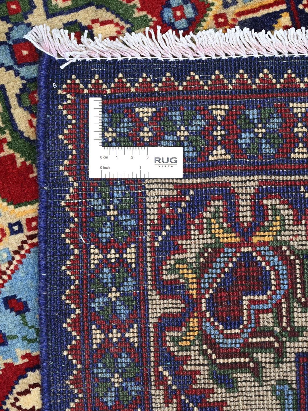 Handgeknoopt Kunduz wollen vloerkleed uit Afghanistan in multikleur