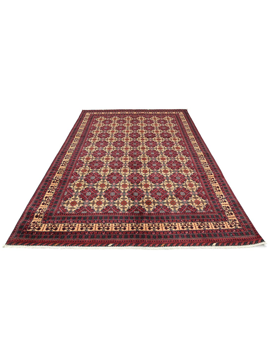 Kunduz rug from Afghanistan in red