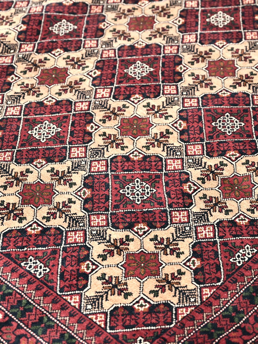 Kunduz rug from Afghanistan in red