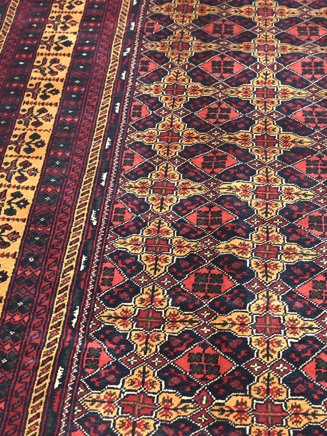 Kunduz wool rug, Afghanistan, red