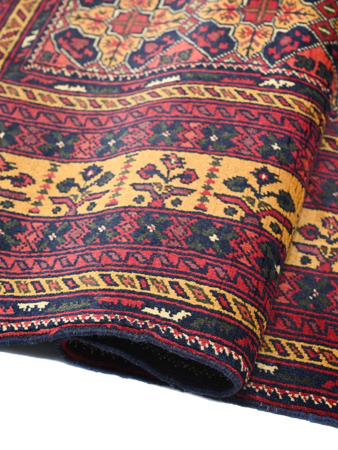 Kunduz wool rug, Afghanistan, red