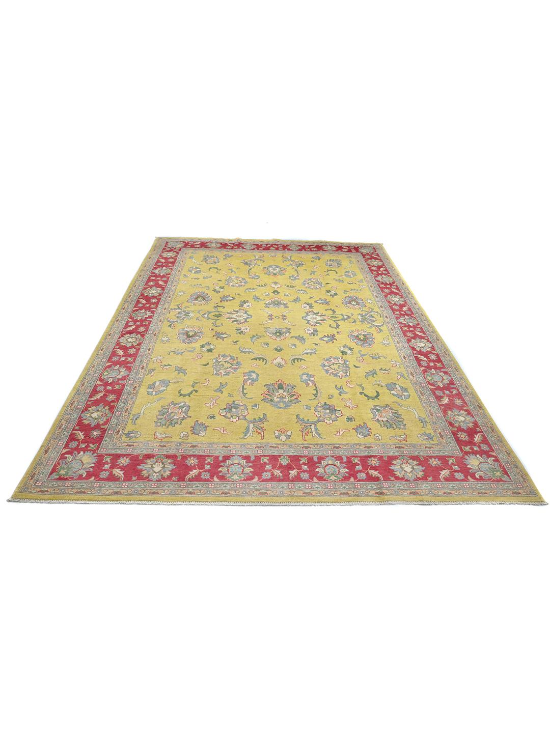 Alfombra Kazak de Afganistán en color amarillo