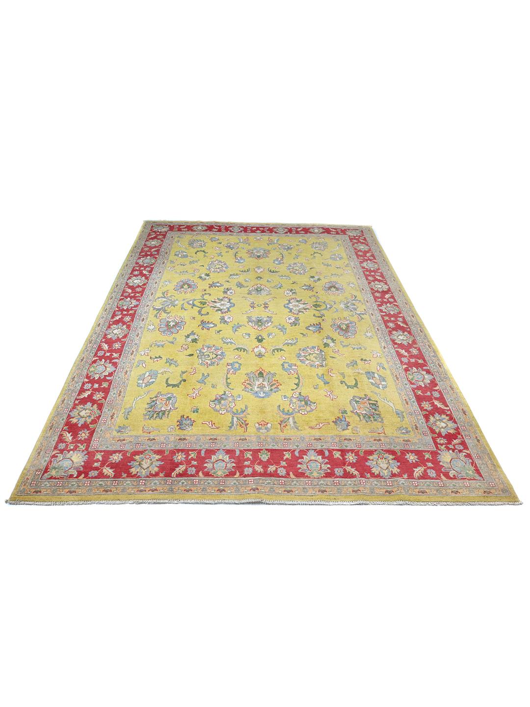 Alfombra Kazak de Afganistán en color amarillo