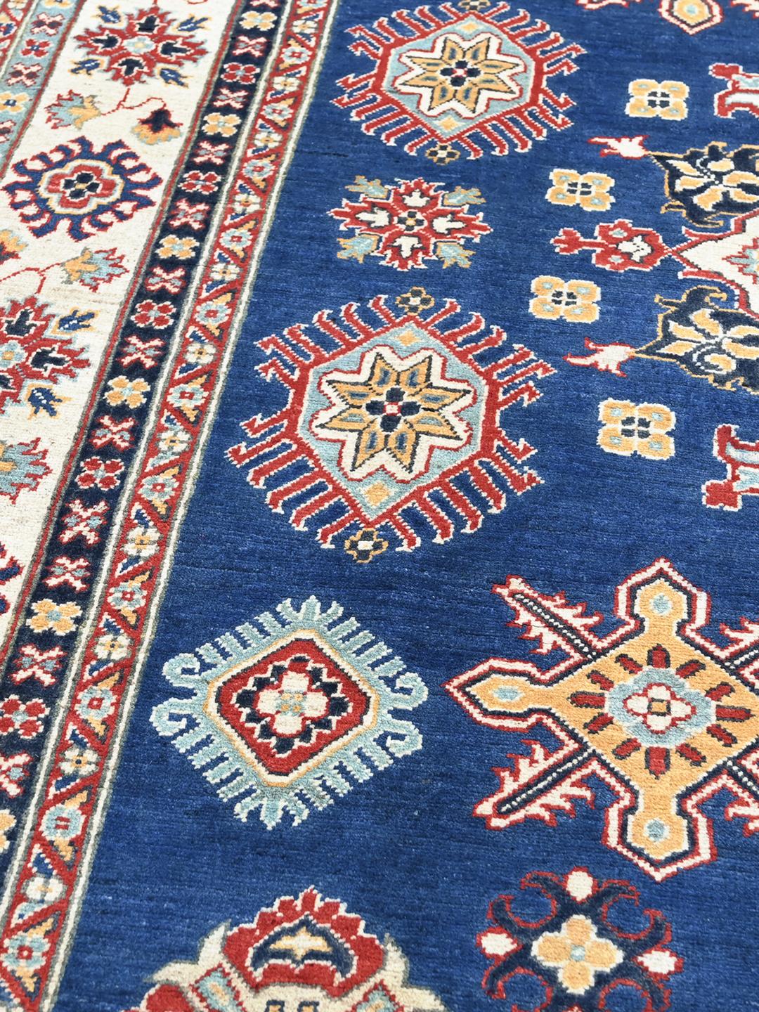 Tapis bleu Kazak Fine afghan