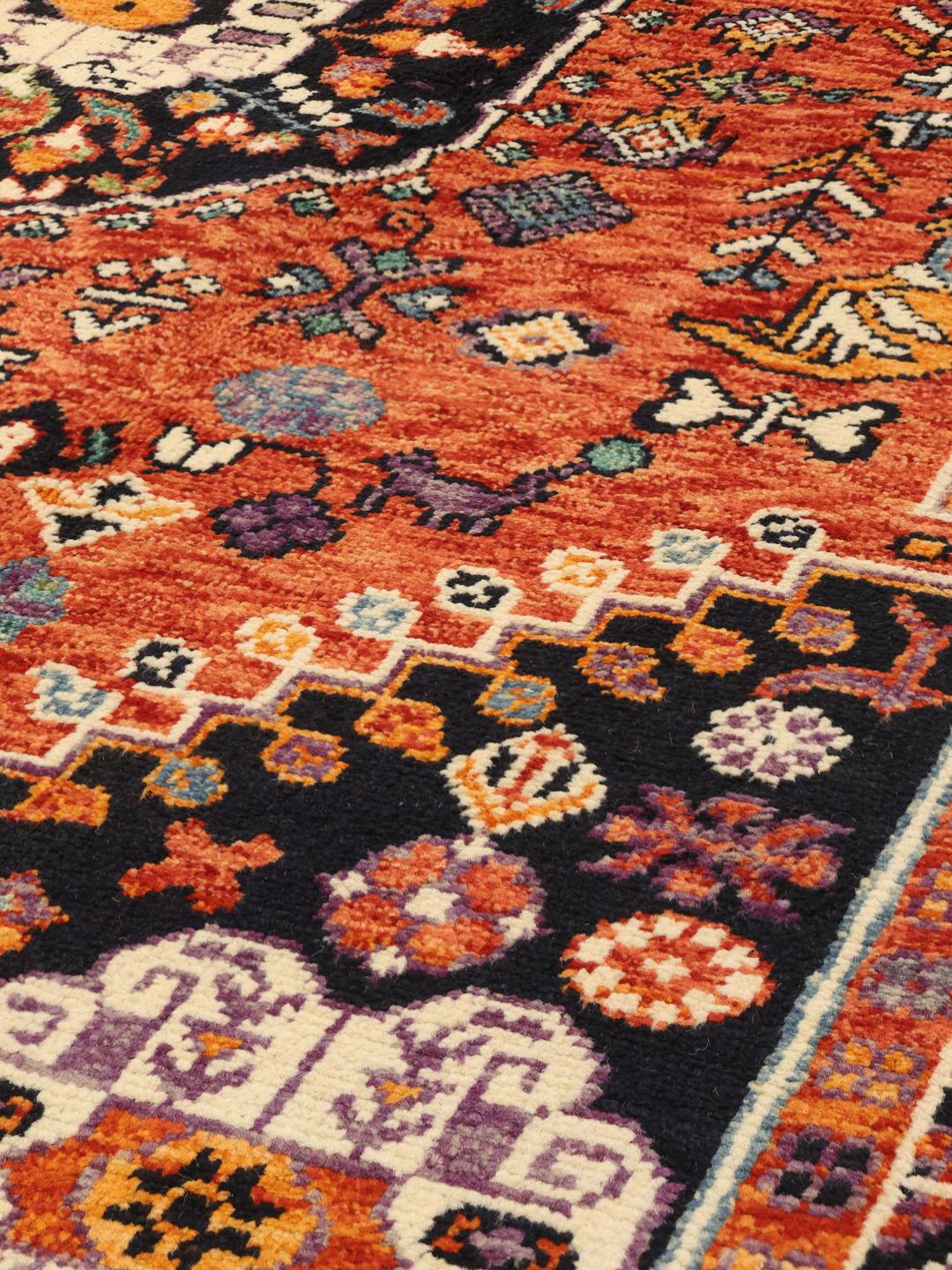 Handgeknüpfter Kazak Teppich aus Afghanistan in Rot