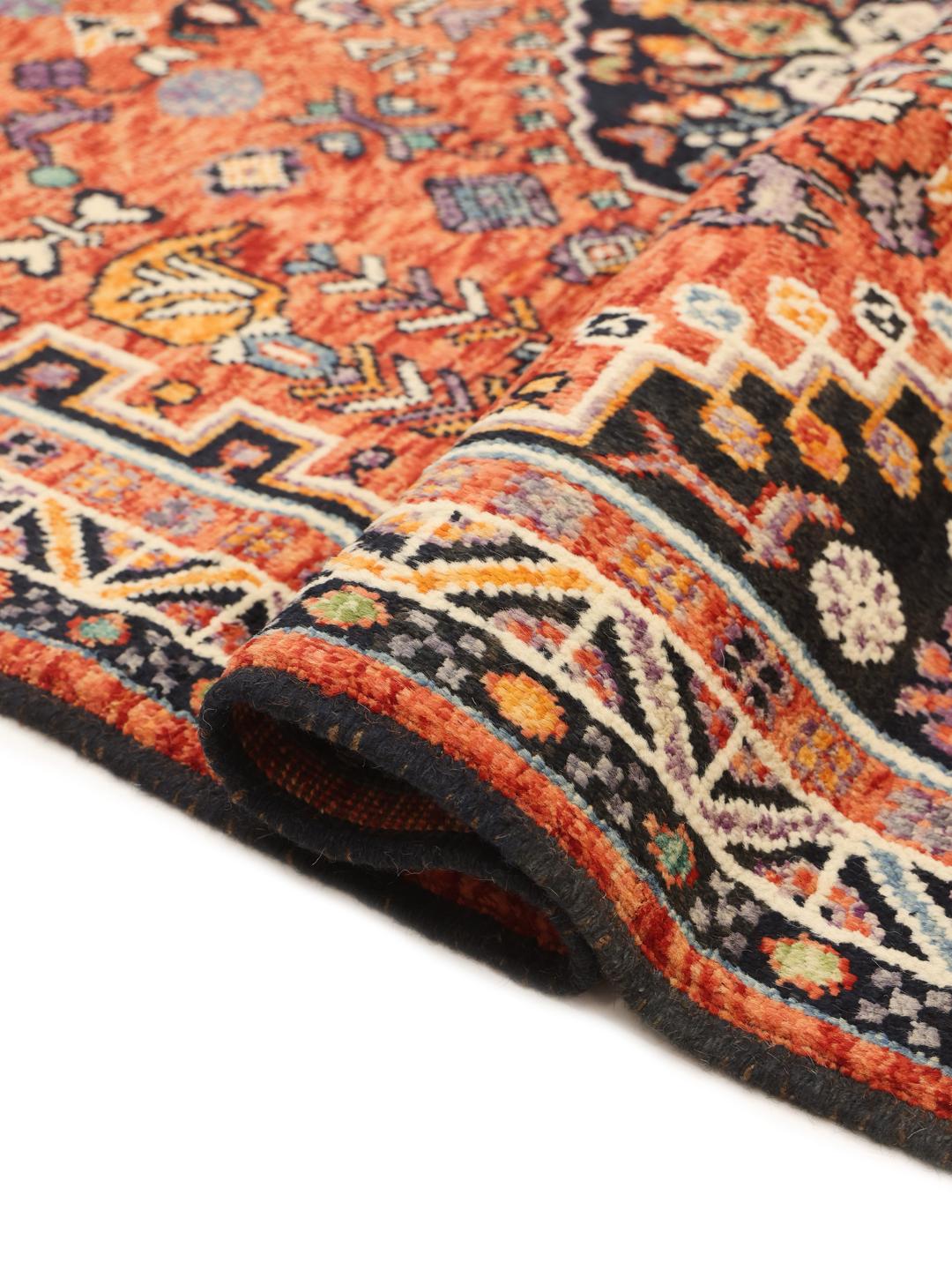 Handgeknüpfter Kazak Teppich aus Afghanistan in Rot