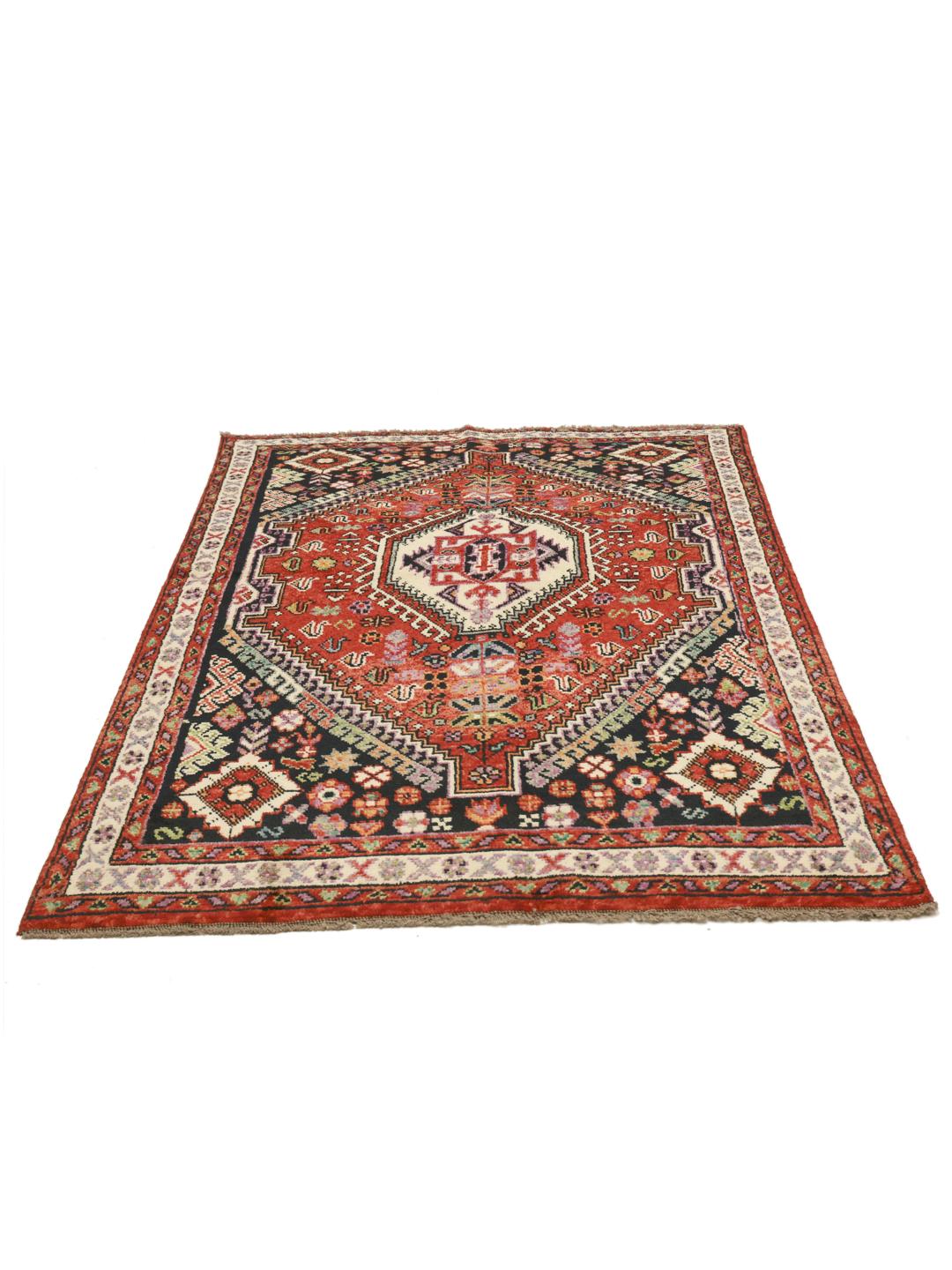 Kazak rug from Afghanistan in red and black