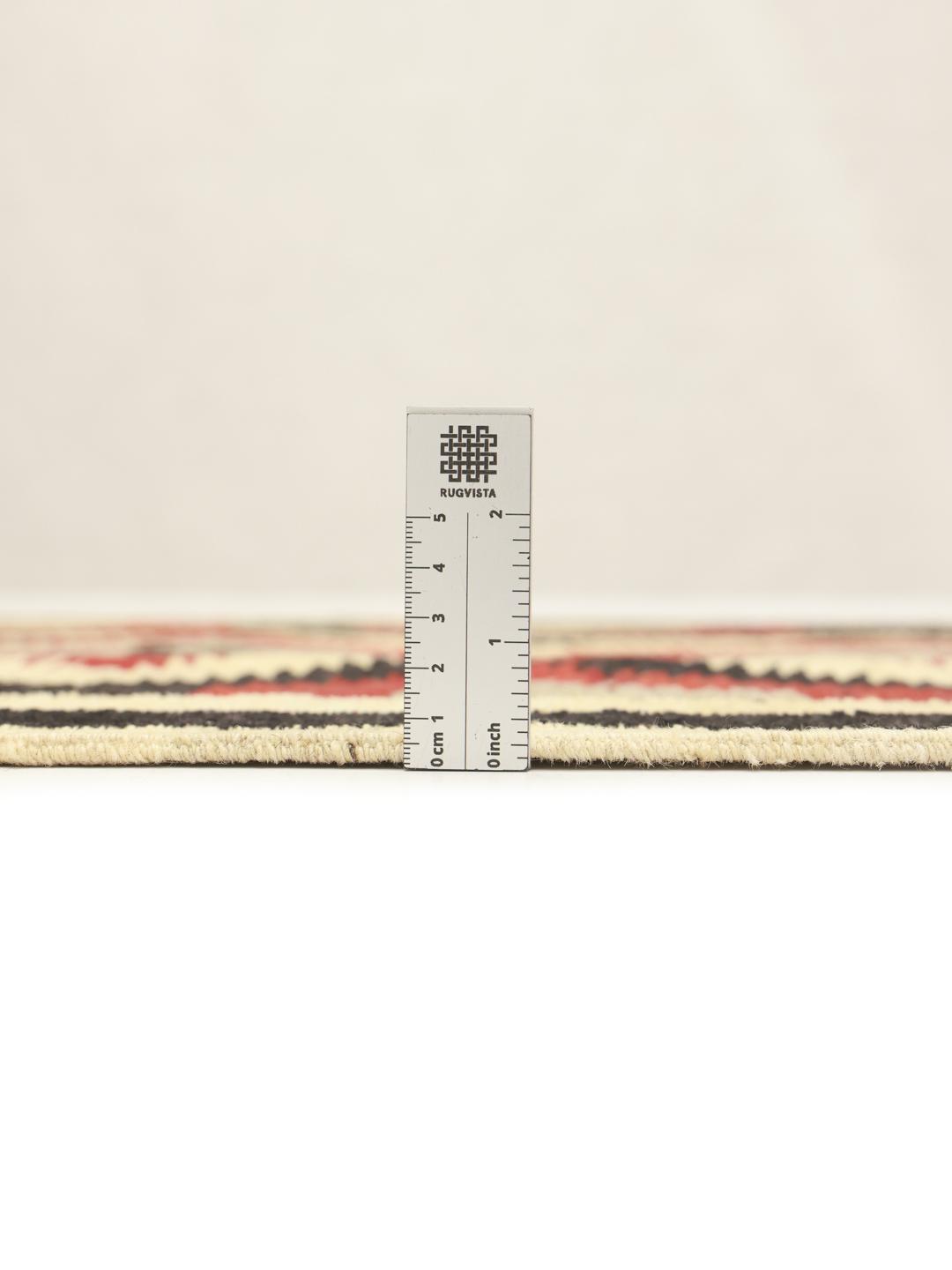 Tappeto runner afghano kelim fatto a mano in colore beige